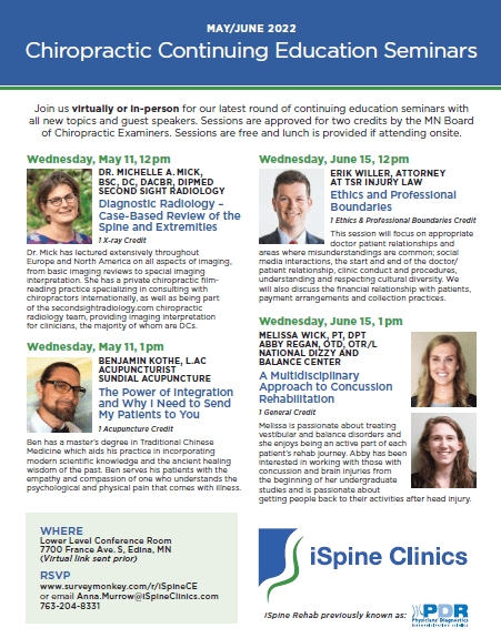 May-June Chiro Series 2022 iSpine May - June Chiro Seminars
