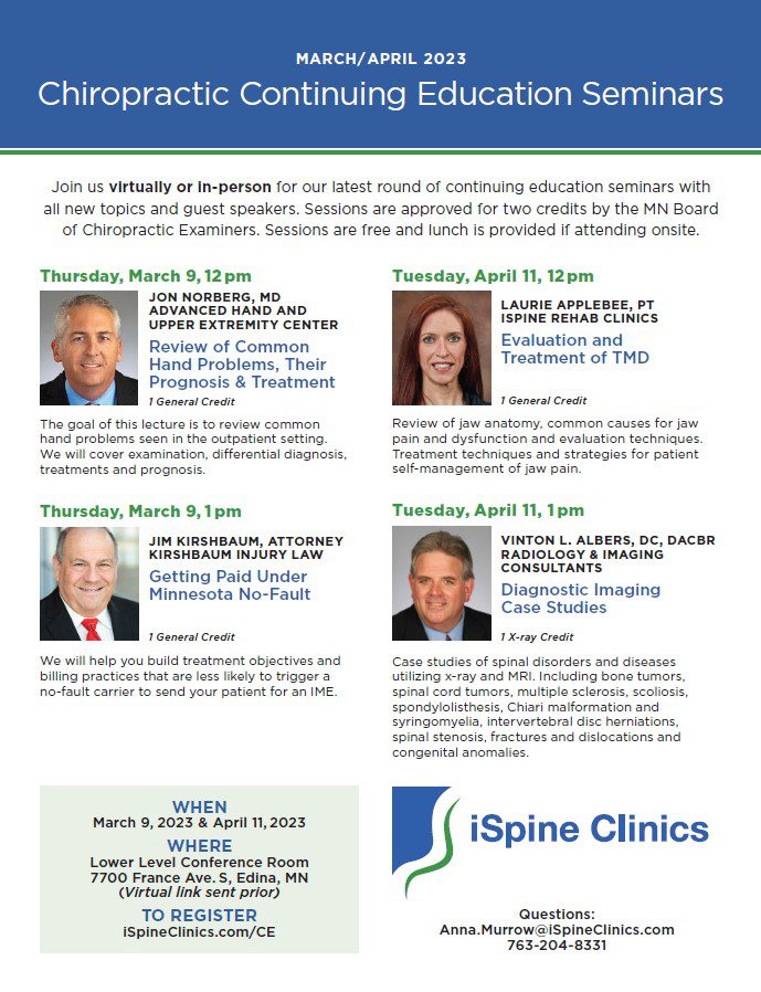 Educational Offerings - iSpine Clinics