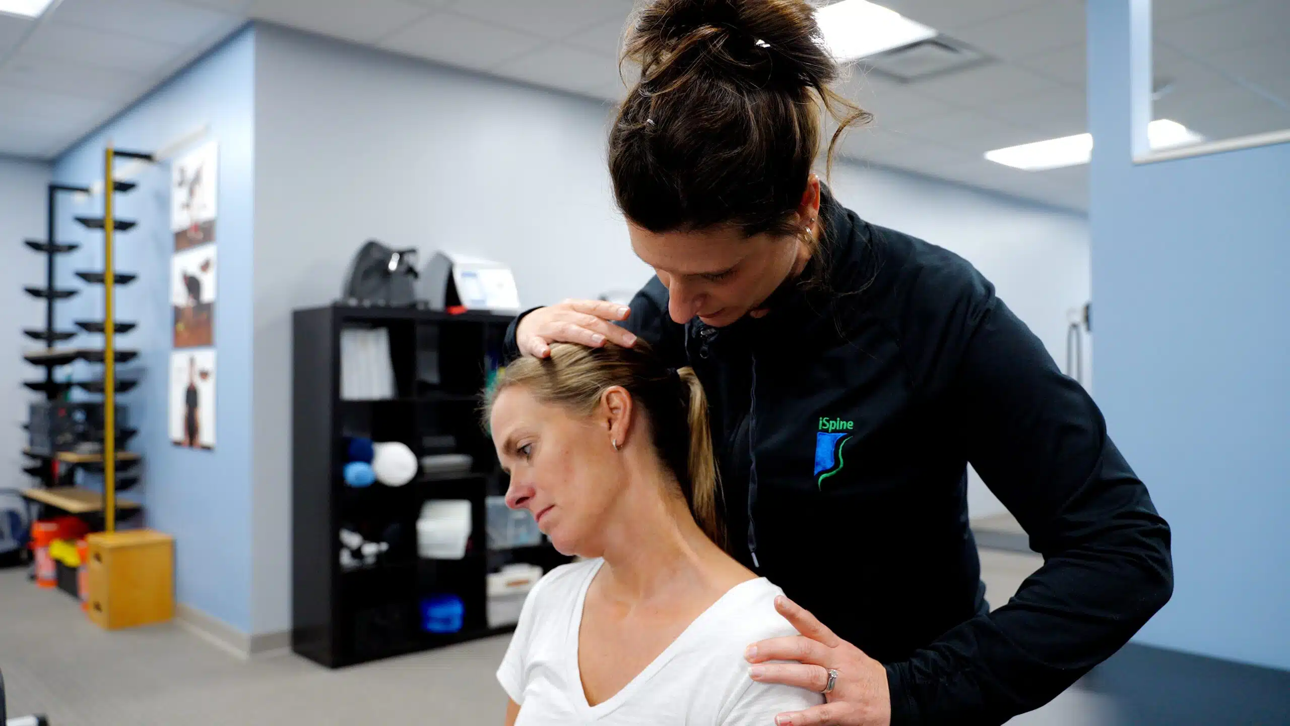 iSpine Rehab cervical neck manual stretch iSpine Rehab cervical neck muscle release technique