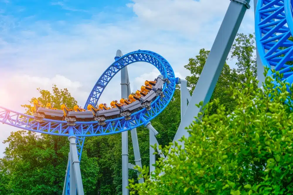 Roller,Coaster,Up,Down,Turn,And,A,Passing,Loop,Feint, Roller coasters and back pain